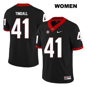 Women's Georgia Bulldogs NCAA #41 Channing Tindall Nike Stitched Black Legend Authentic College Football Jersey UJX2254BH